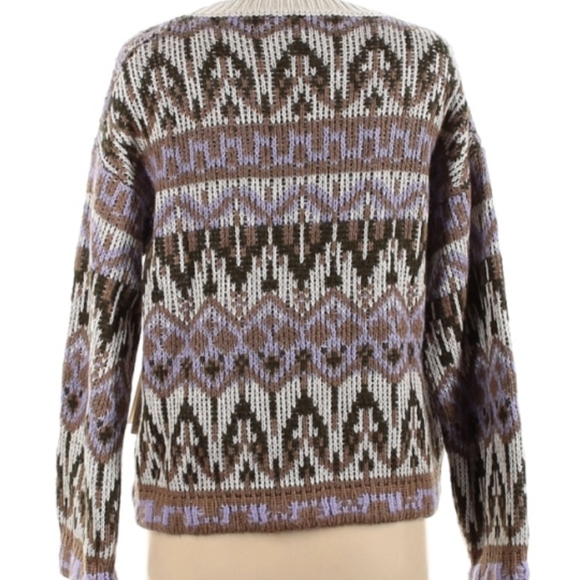 Anthropologie Fabiana Cropped Fair Isle Sweater - Picture 3 of 7